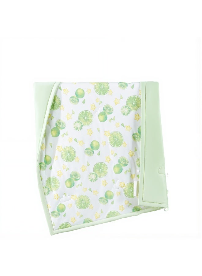 جي بي بطانية تبريد صيفية من جي بي - لحاف من مزيج الحرير البارد لمن يعانون من الحرارة أثناء النوم، لحاف برائحة الفواكه، خفيف الوزن وقابل للغسل في الغسالة، ناعم ومسامي ولطيف على البشرة، 200 × 150 سم (78.7 بوصة × 59.1 بوصة) أخضر - Image 4